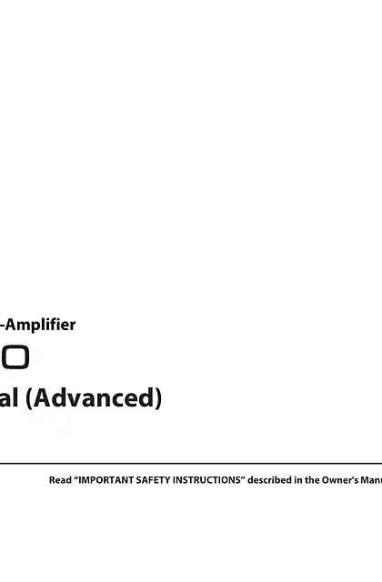 yamaha雅马哈WXC-50 Owner’s Manual (Advanced)